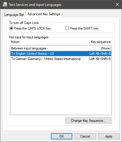 Actions Task Settings